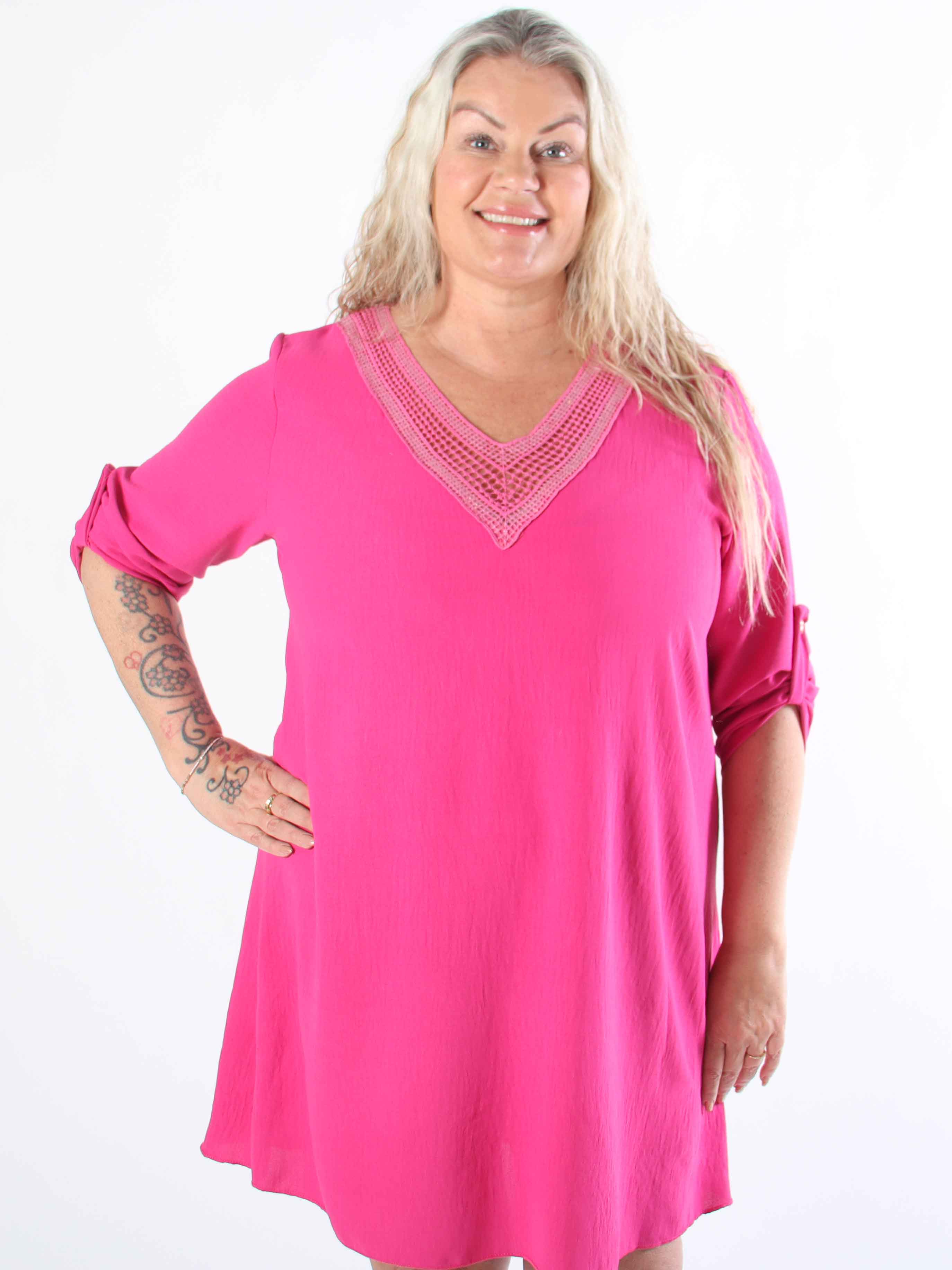 Lily - Plus size tunikakjole i viskose med pailletter